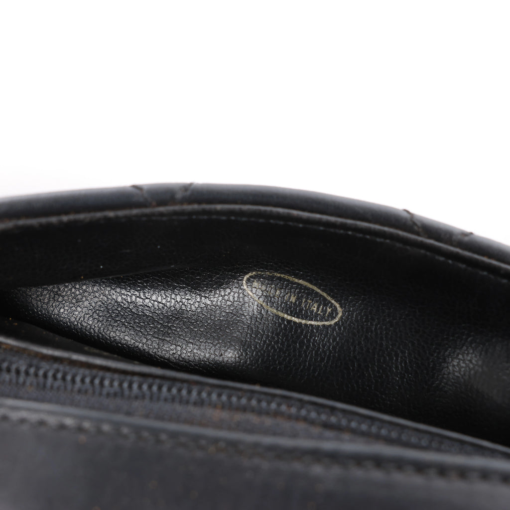 Chanel Vintage Classic Matelasse Leather Belt Bag in Black