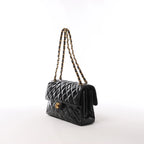 Bolso de hombro Chanel Chevron de piel en beige 1881694