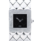 Chanel Matelasse H0009 Y.H.89889 SS QZ Watch with Black Dial