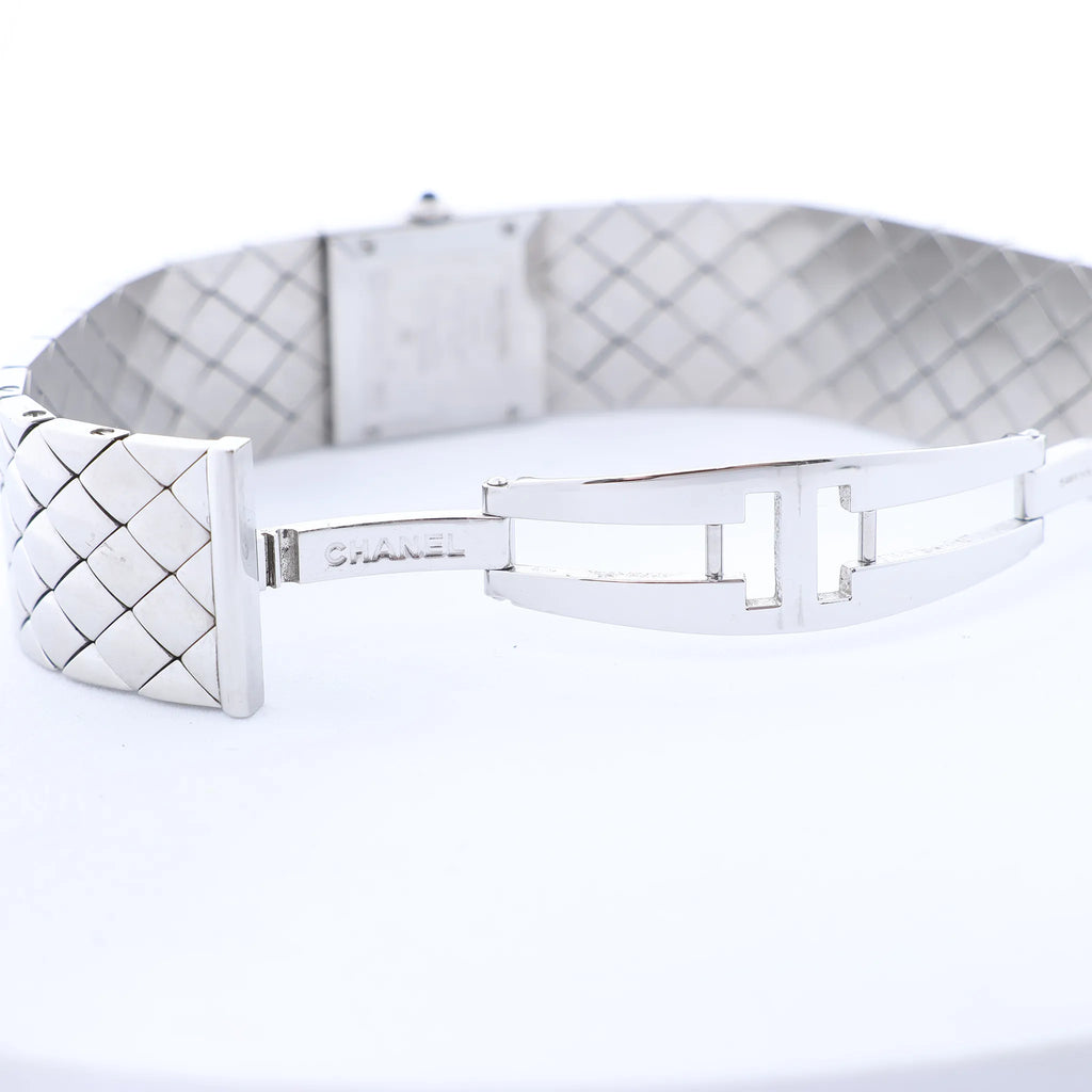 Chanel Matelasse H0009 Y.H.89889 SS QZ Watch with Black Dial