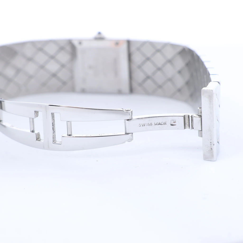 Chanel Matelasse H0009 Y.H.89889 SS QZ Watch with Black Dial