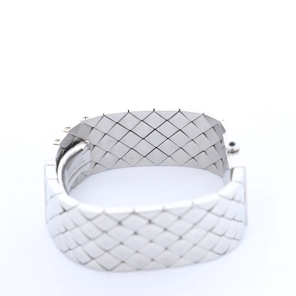 Chanel Matelasse H0009 Y.H.89889 SS QZ Watch with Black Dial