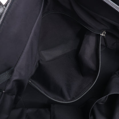 Chanel Paris Biarritz MM Coating Canvas Shoulder Bag in Black