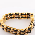 Reloj Chanel Premiere XL H0001 GN08533 GP y cuero QZ con esfera negra