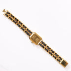 Chanel Premiere L H6951 Q.E.32638 GP & Leather QZ Watch with Black Dial