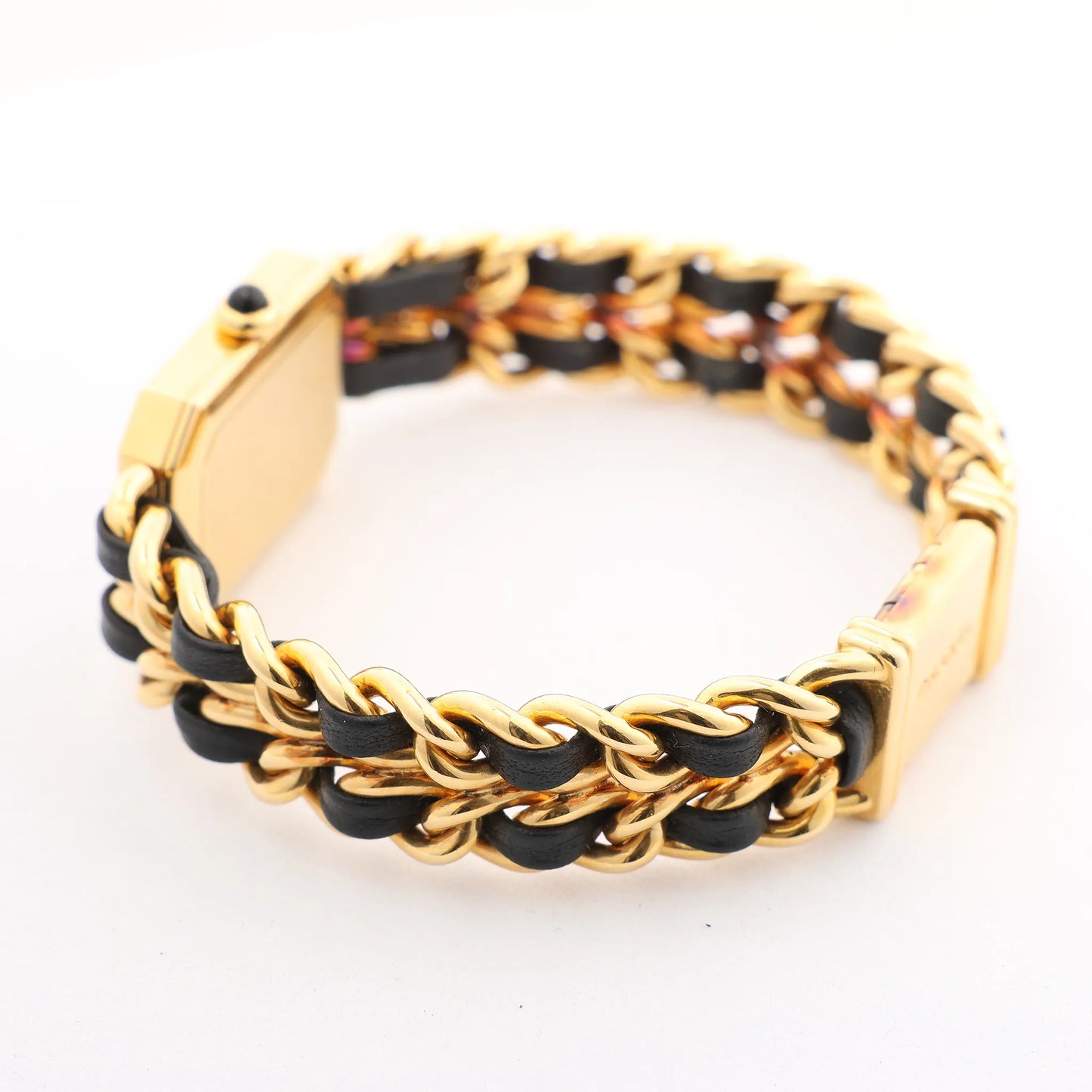 Chanel Premiere M H6951 X.D.39313 GP & Leather QZ Watch with Black Dial