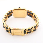 Chanel Premiere M H6951 X.D.39313 GP & Leather QZ Watch with Black Dial