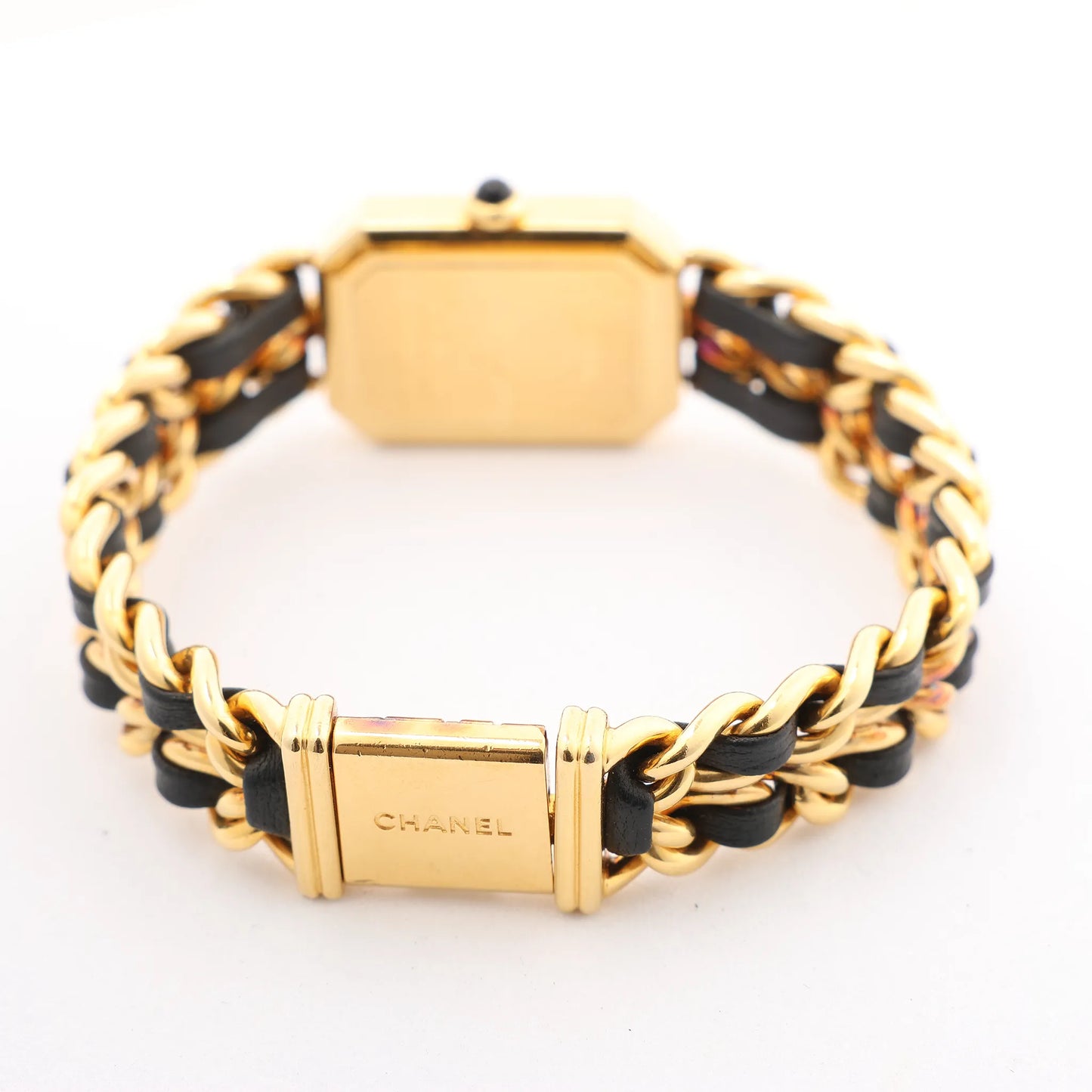 Chanel Premiere M H6951 X.D.39313 GP & Leather QZ Watch with Black Dial