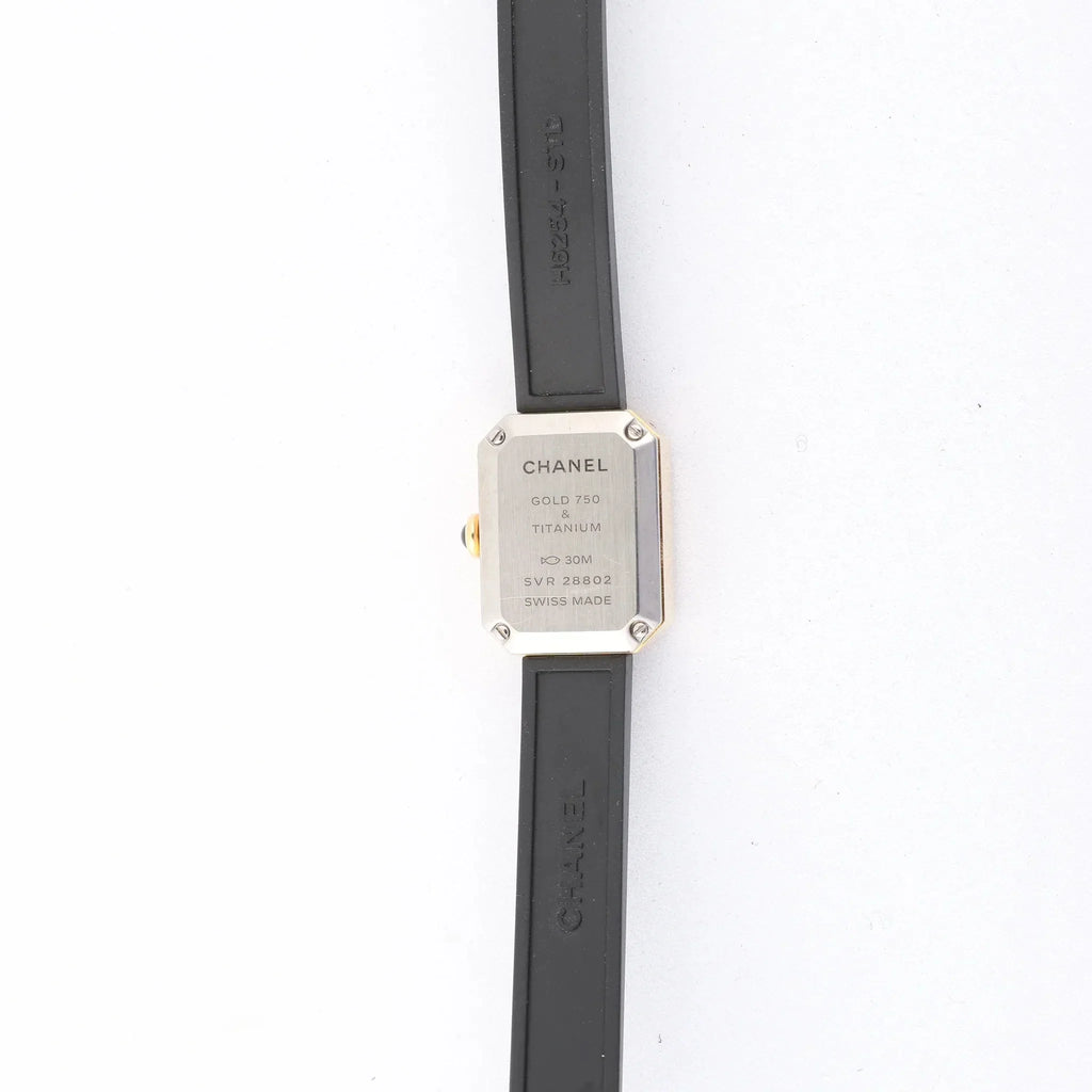 Chanel Premiere H6125 TI 750(YG) Rubber AT Black Dial Watch
