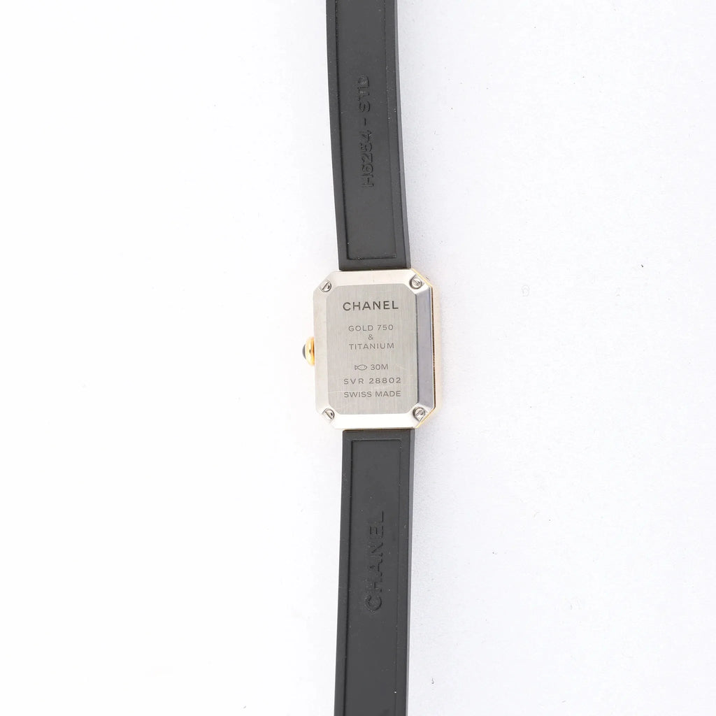 Chanel Premiere H6125 TI 750(YG) Rubber AT Black Dial Watch