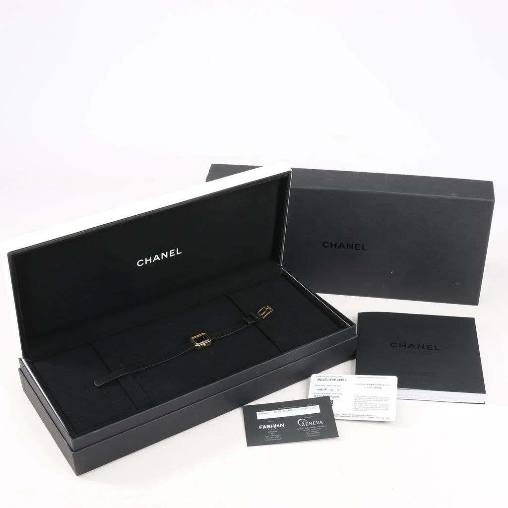 Chanel Premiere H6125 TI 750(YG) Rubber AT Black Dial Watch