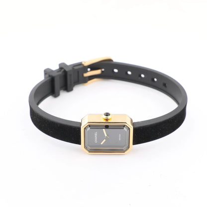 Chanel Premiere H6125 TI 750(YG) Rubber AT Black Dial Watch