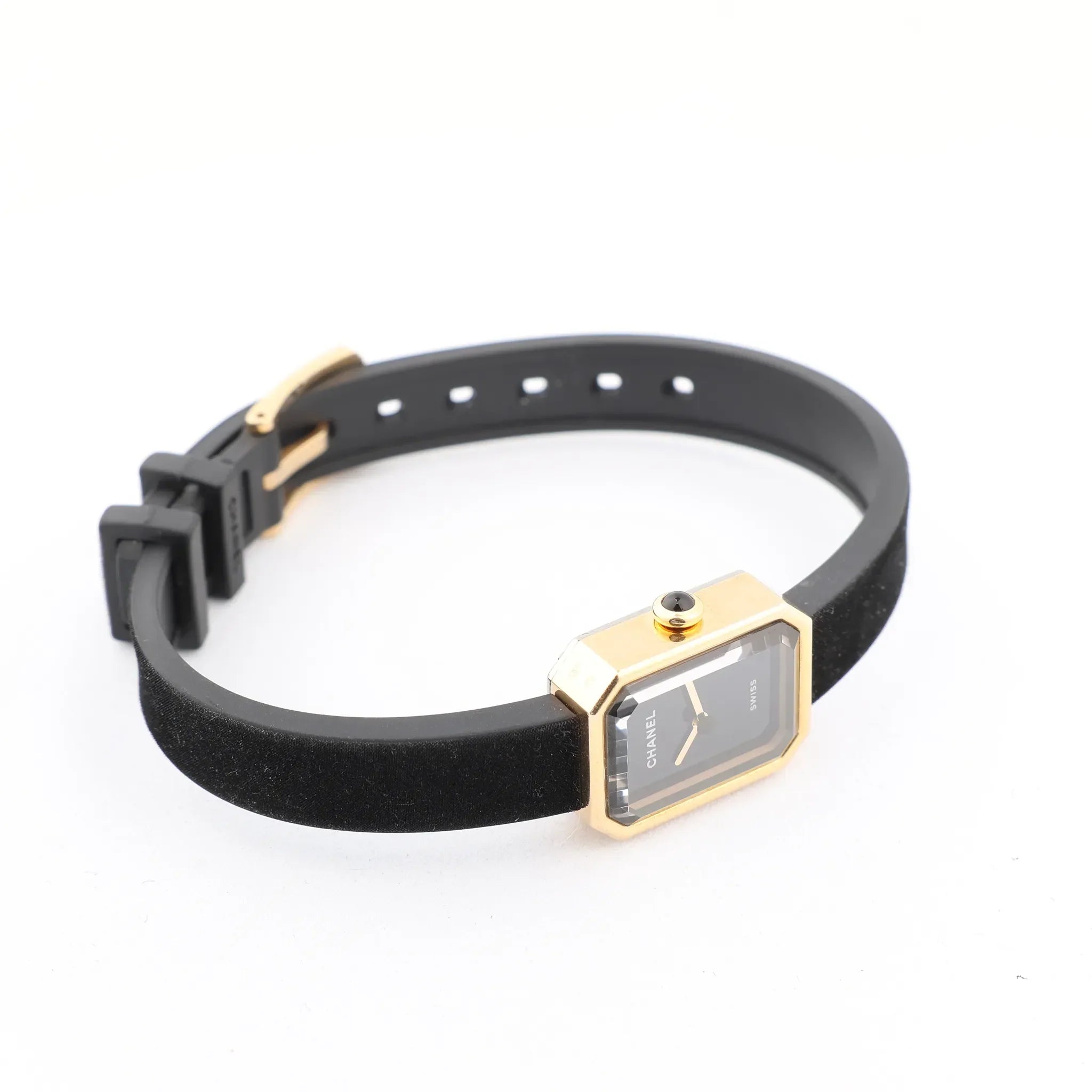 Chanel Premiere H6125 TI 750(YG) Rubber AT Black Dial Watch