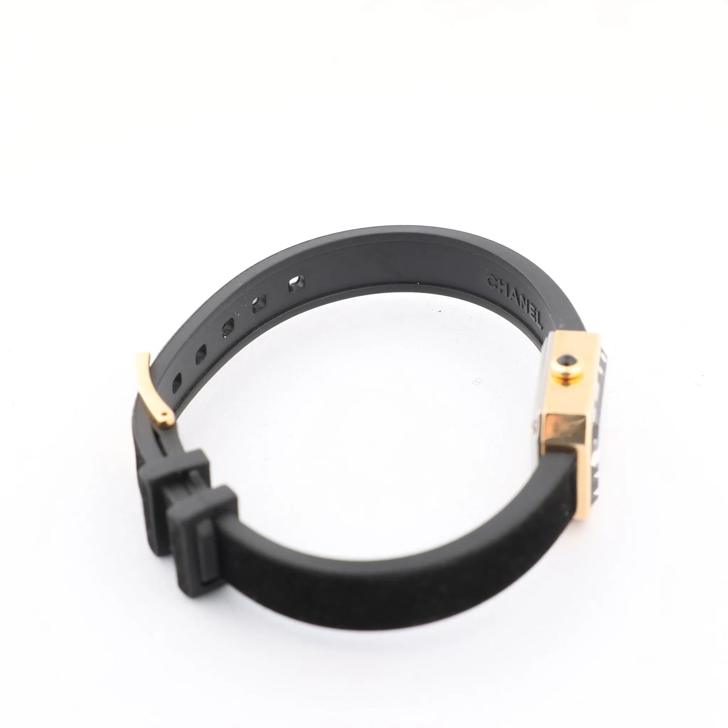 Chanel Premiere H6125 TI 750(YG) Rubber AT Black Dial Watch