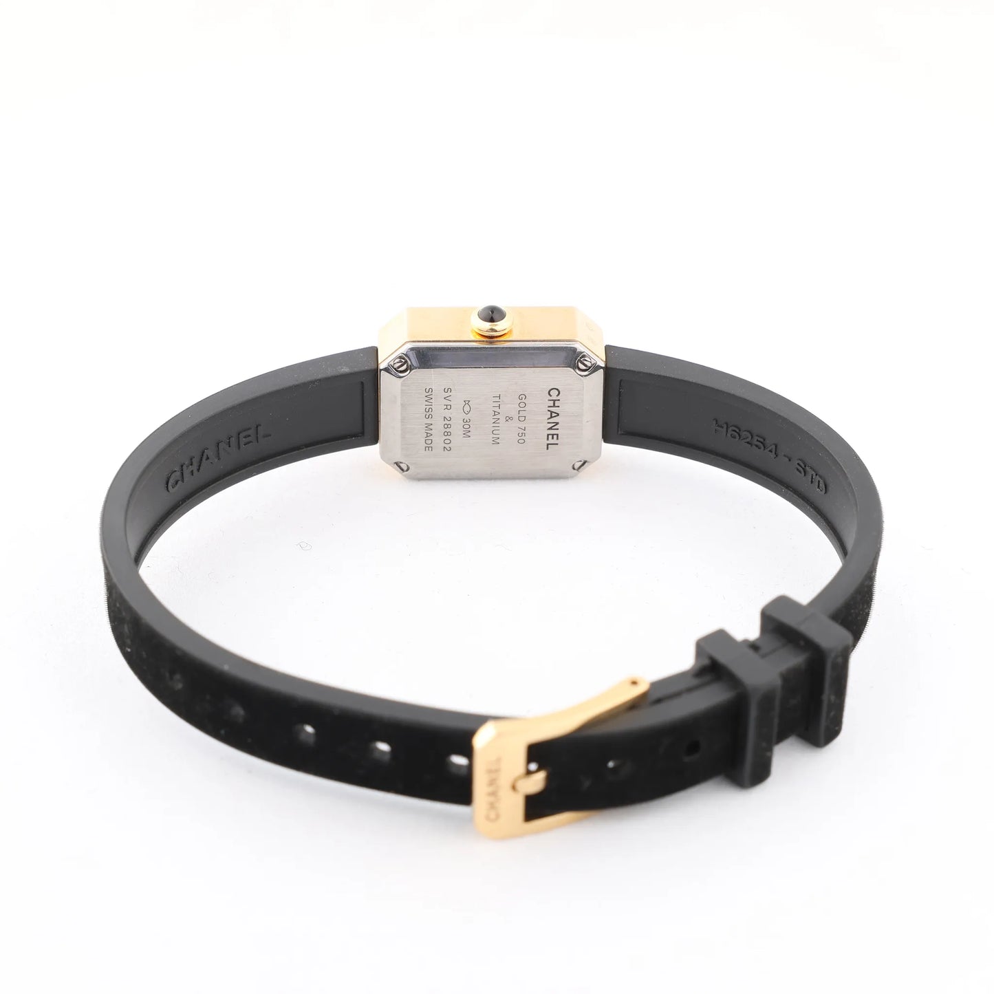 Chanel Premiere H6125 TI 750(YG) Rubber AT Black Dial Watch