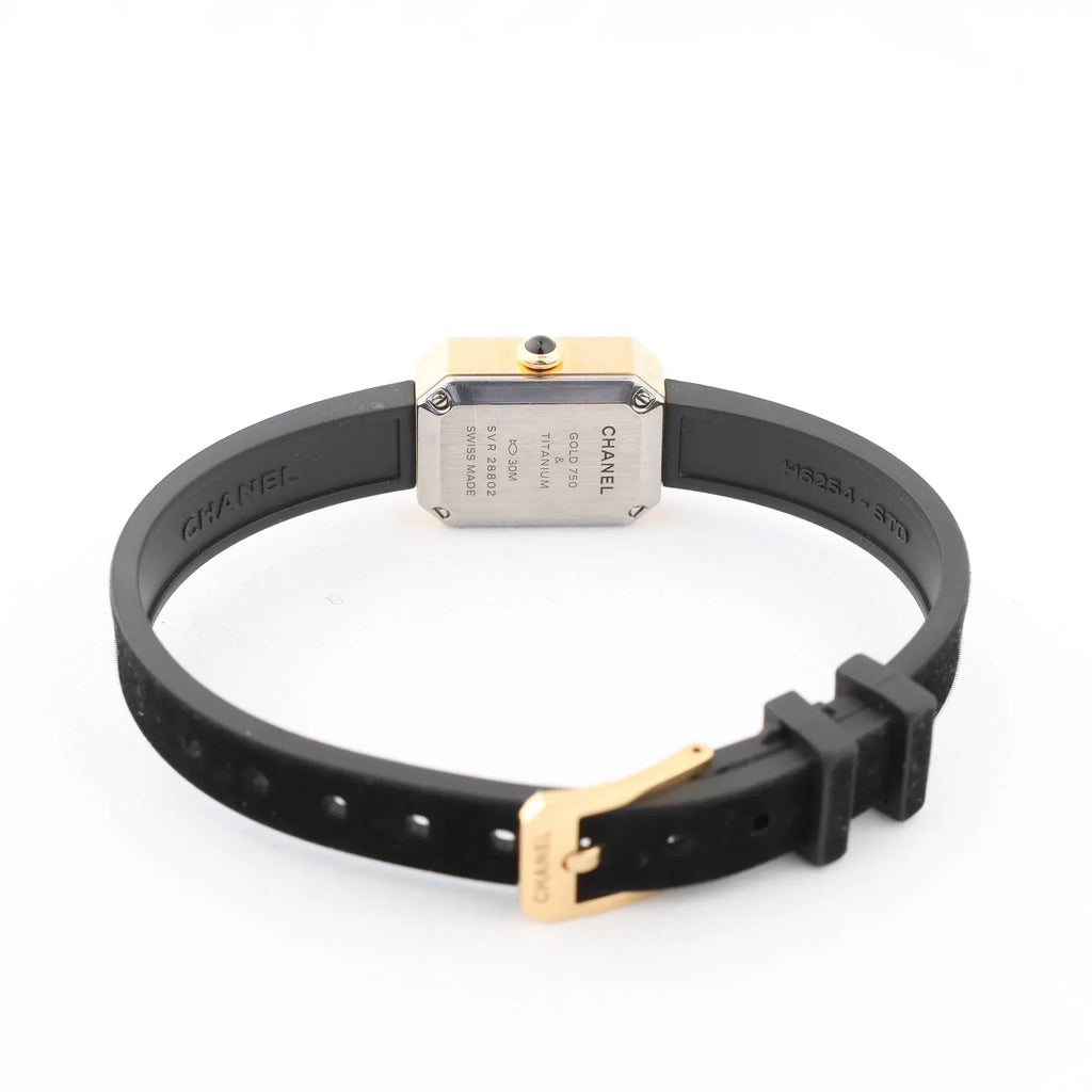 Chanel Premiere H6125 TI 750(YG) Rubber AT Black Dial Watch