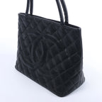 Chanel Re-Release Caviar Leather Shoulder Bag in Black 6665730