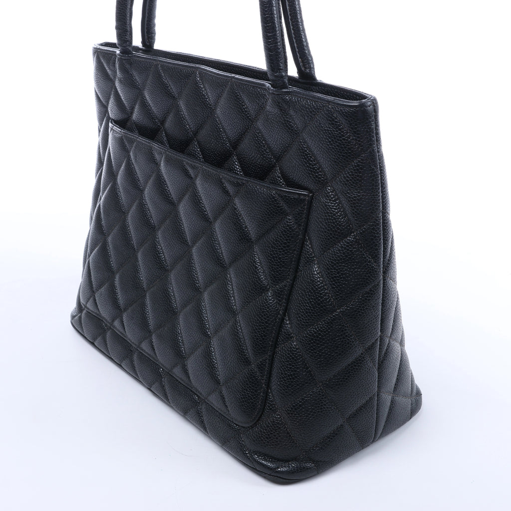Chanel Re-Release Caviar Leather Shoulder Bag in Black 6665730