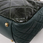 Chanel Reissue Accordion Quilted Leather Mix Shoulder Bag in Green