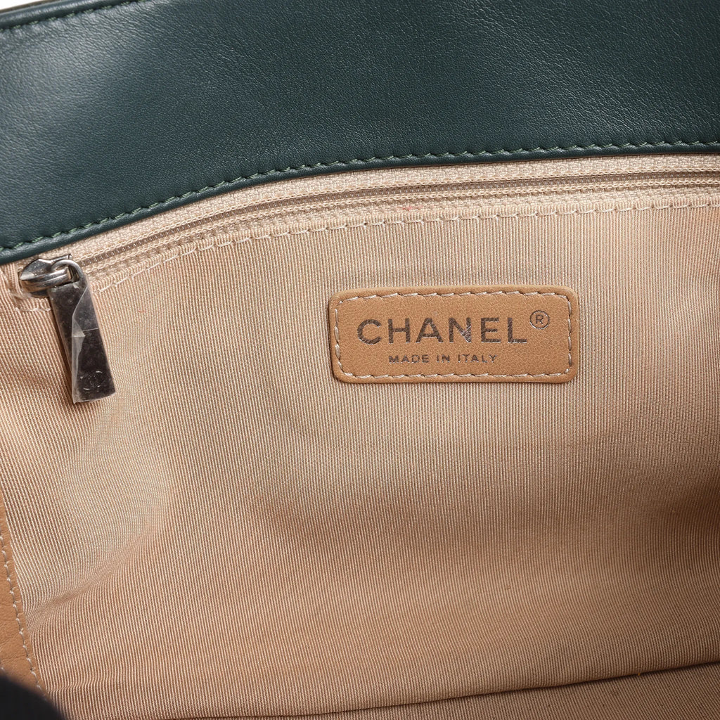 Chanel Reissue Accordion Quilted Leather Mix Shoulder Bag in Green