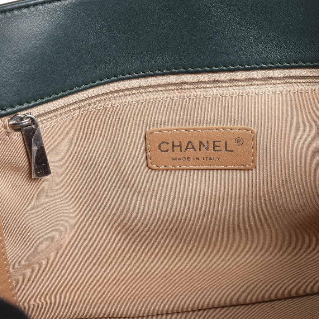 Chanel Reissue Accordion Quilted Leather Mix Shoulder Bag in Green