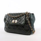 Chanel Reissue Accordion Quilted Leather Mix Shoulder Bag in Green