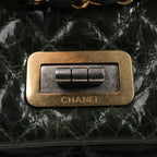 Chanel Reissue Accordion Quilted Leather Mix Shoulder Bag in Green