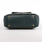 Chanel Reissue Accordion Quilted Leather Mix Shoulder Bag in Green