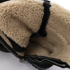 Chanel Sports Suede Leather Shearling Boots in Black G26245, Size 35.5 EU