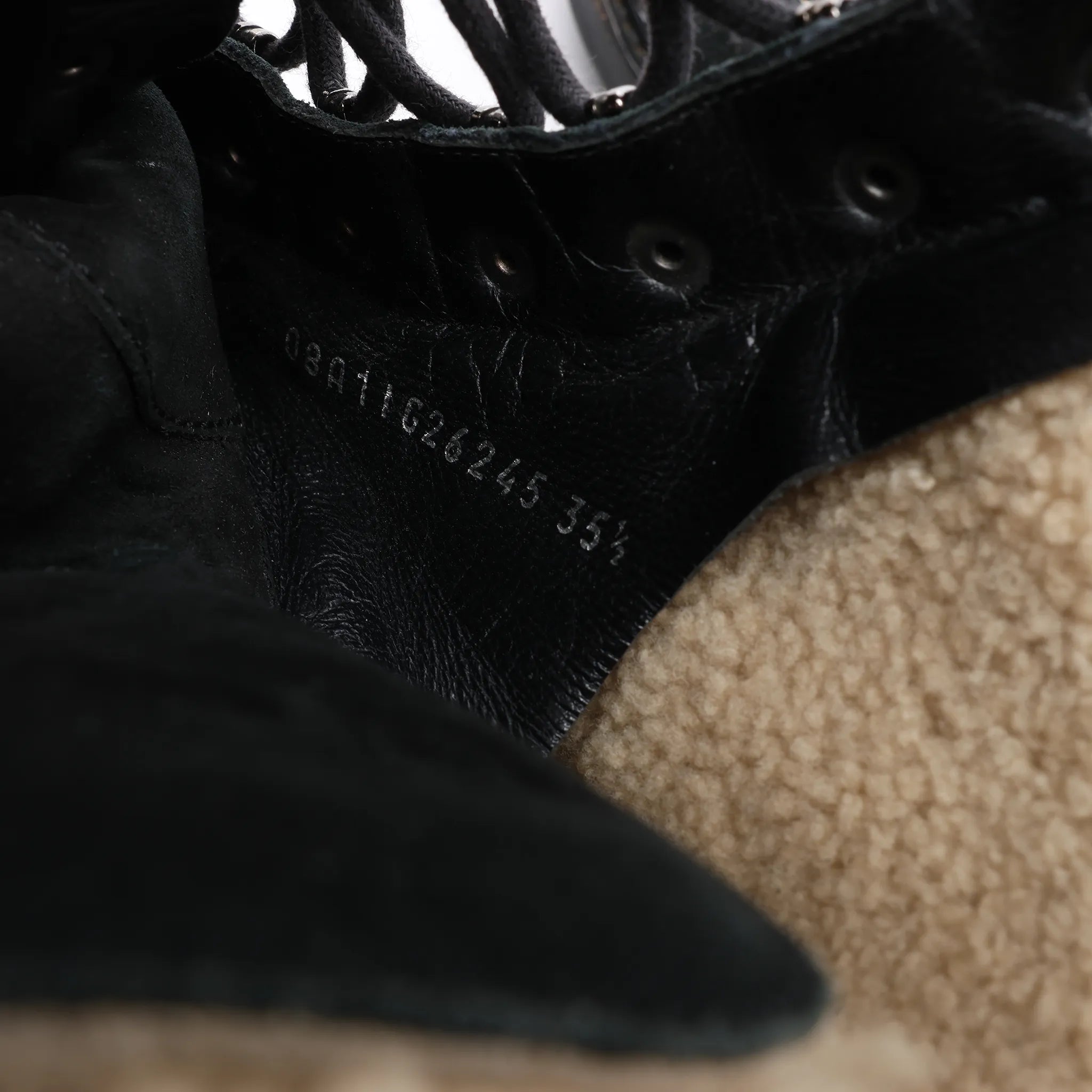 Chanel Sports Suede Leather Shearling Boots in Black G26245, Size 35.5 EU