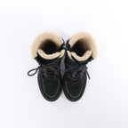 Chanel Sports Suede Leather Shearling Boots in Black G26245, Size 35.5 EU