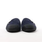 Chanel Star Rhinestone Suede x Fabric Mule in Navy x Black G35835, Size 41 EU