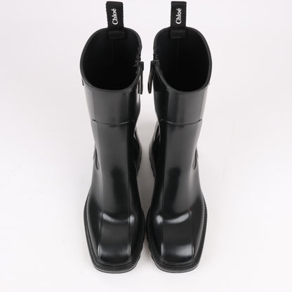Chloe BETTY Rubber Boots in Black, Size 38 EU
