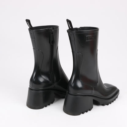 Chloe BETTY Rubber Boots in Black, Size 38 EU