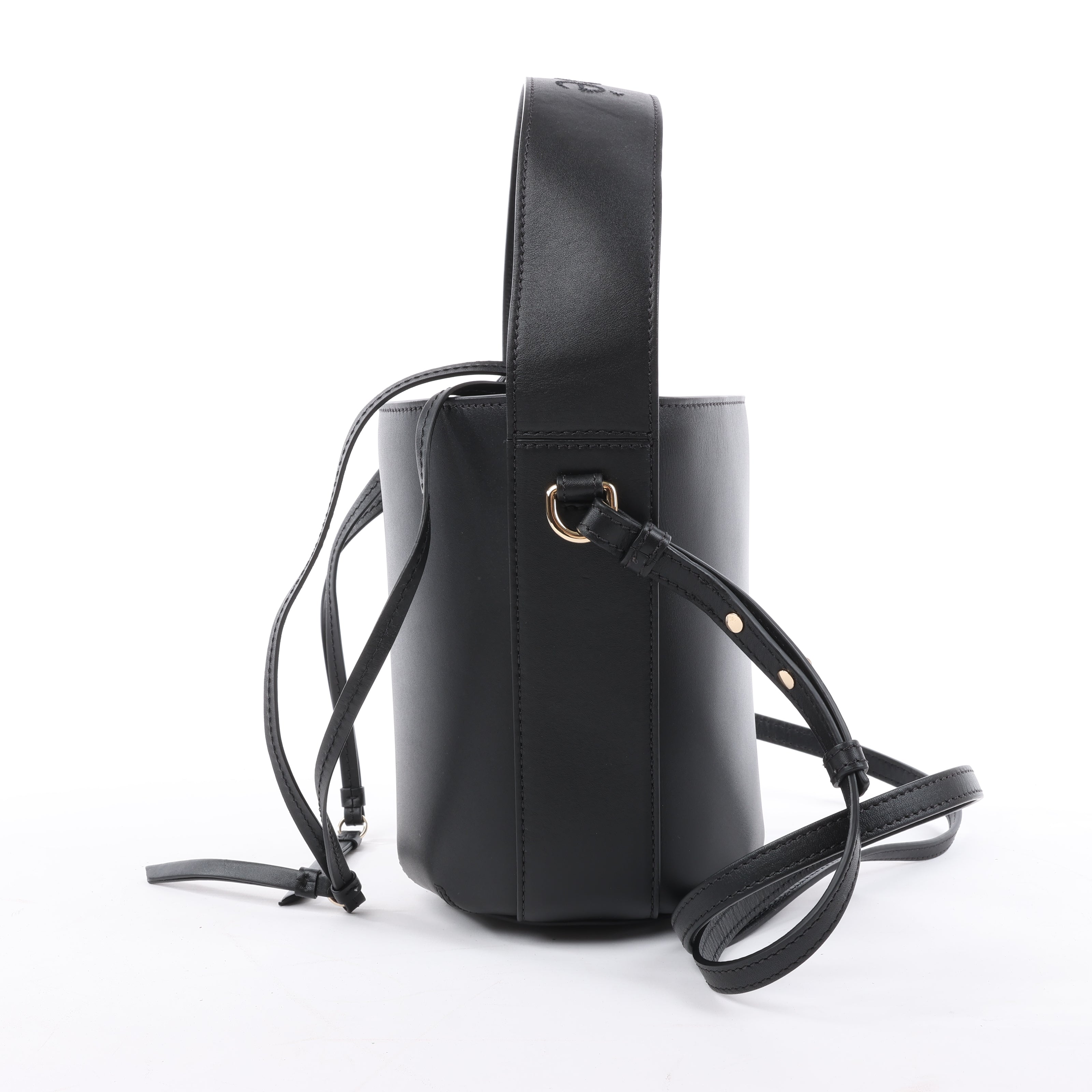 Chloe Sense Buckets Leather 2Way Handbag in Black
