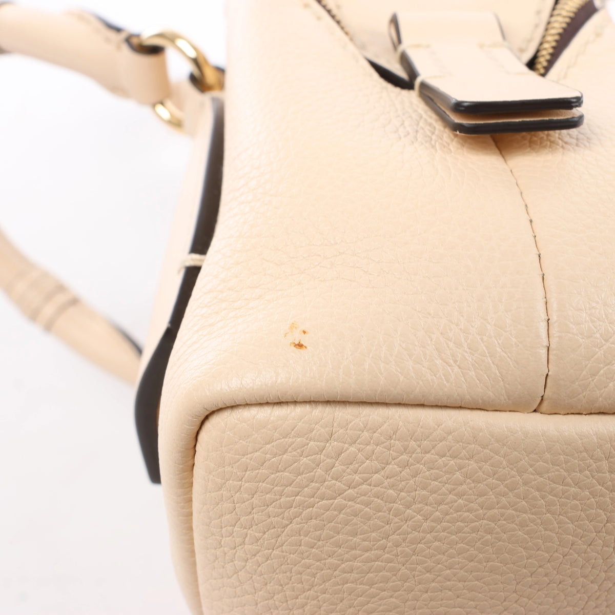 Bolso Chloé Woody Small de lona y piel bicolor en beige y azul