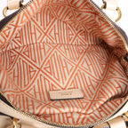 Bolso Chloé Woody Small de lona y piel bicolor en beige y azul