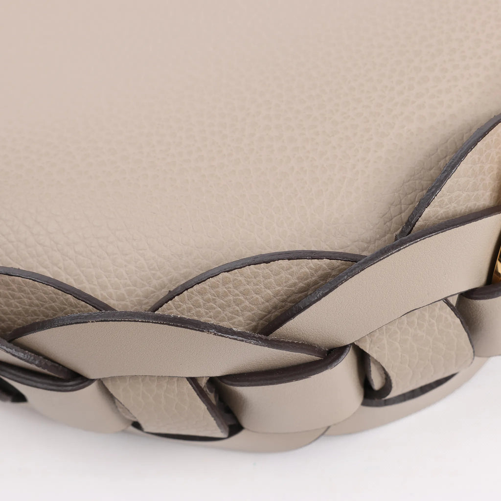 Chloe Darryl Leather Shoulder Bag in Taupe