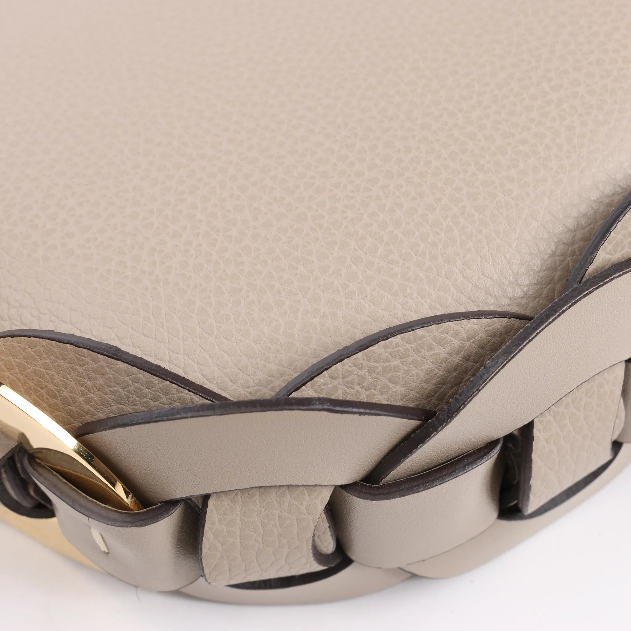 Chloe Darryl Leather Shoulder Bag in Taupe