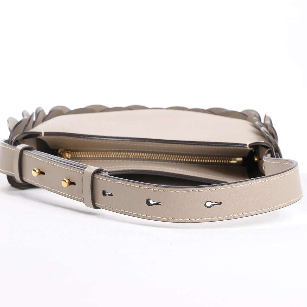 Chloe Darryl Leather Shoulder Bag in Taupe