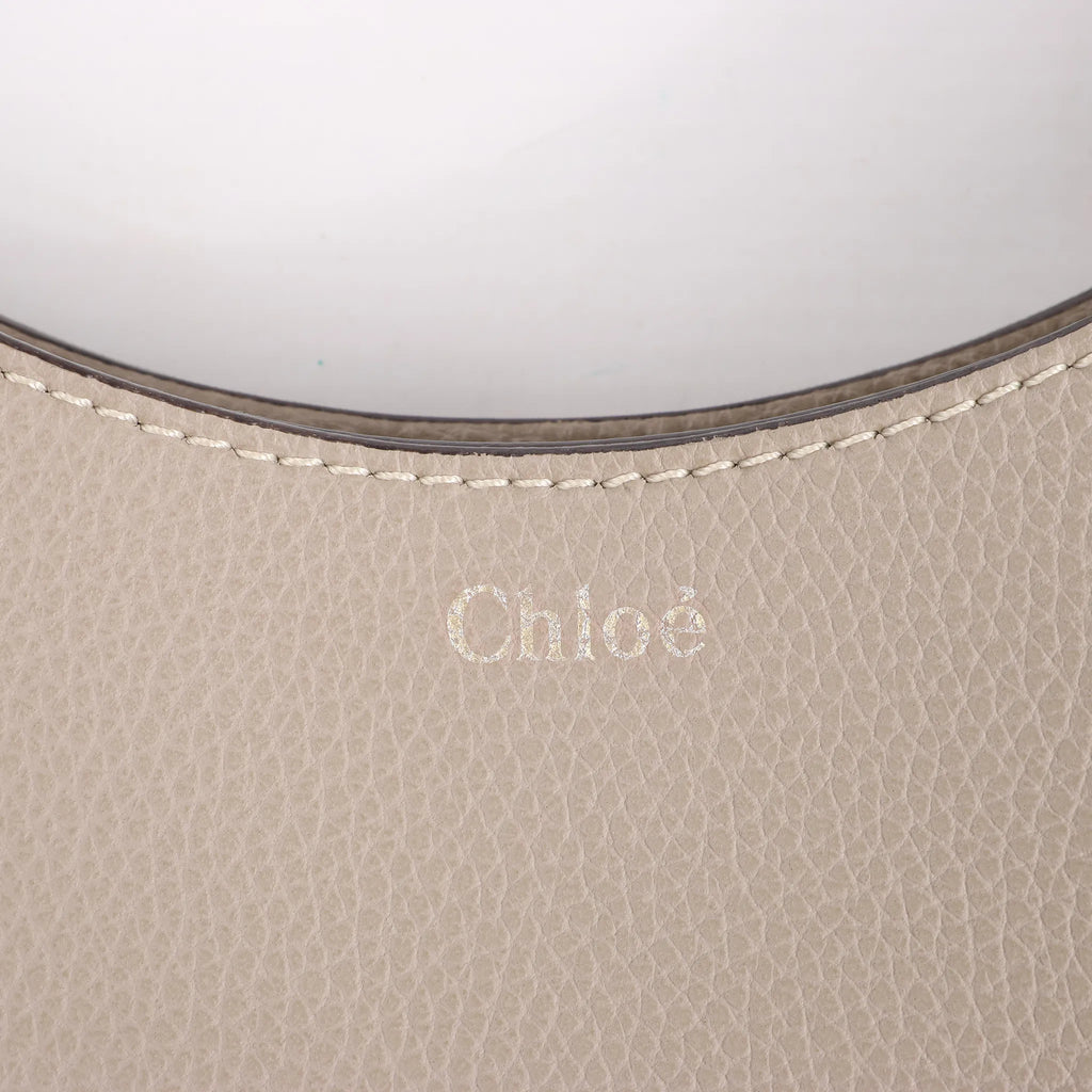 Chloe Darryl Leather Shoulder Bag in Taupe