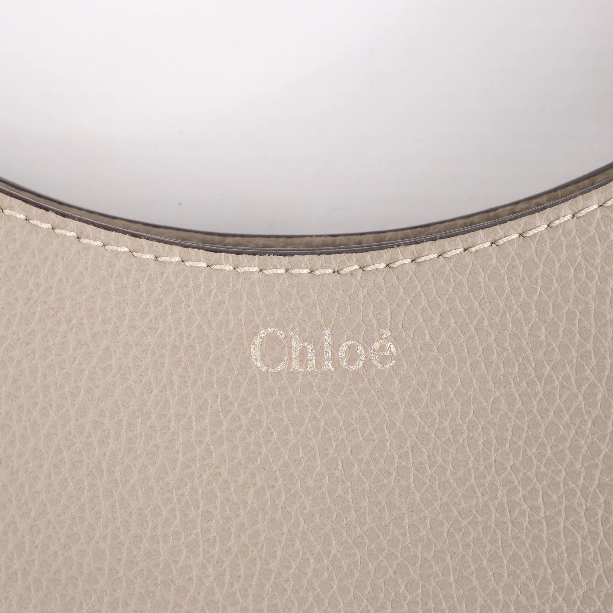 Chloe Darryl Leather Shoulder Bag in Taupe