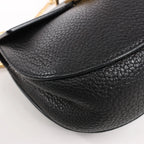 Chloe Drew Leather Chain Crossbody Bag in Black