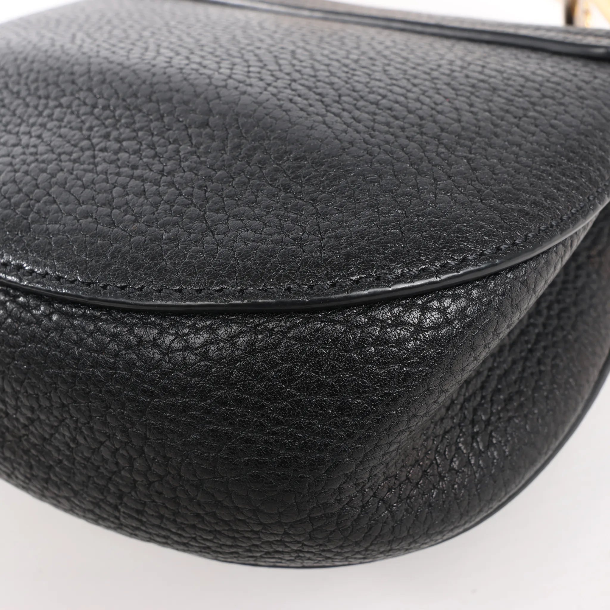 Chloe Drew Leather Chain Crossbody Bag in Black