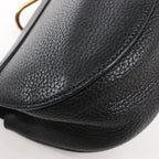 Chloe Drew Leather Chain Crossbody Bag in Black