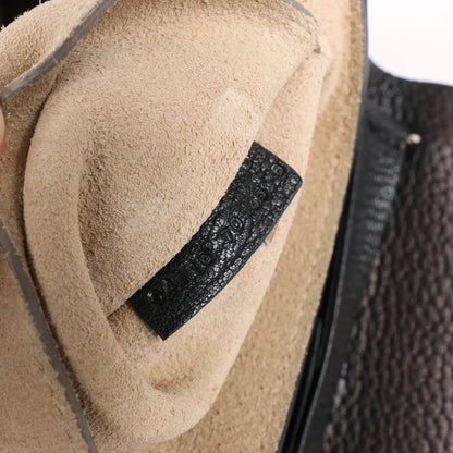 CHLOE Drew Leather Chain Shoulder Bag in Black