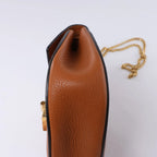 Chloe Drew Leather Chain Crossbody Bag in Brown