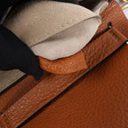 Chloe Drew Leather Chain Crossbody Bag in Brown