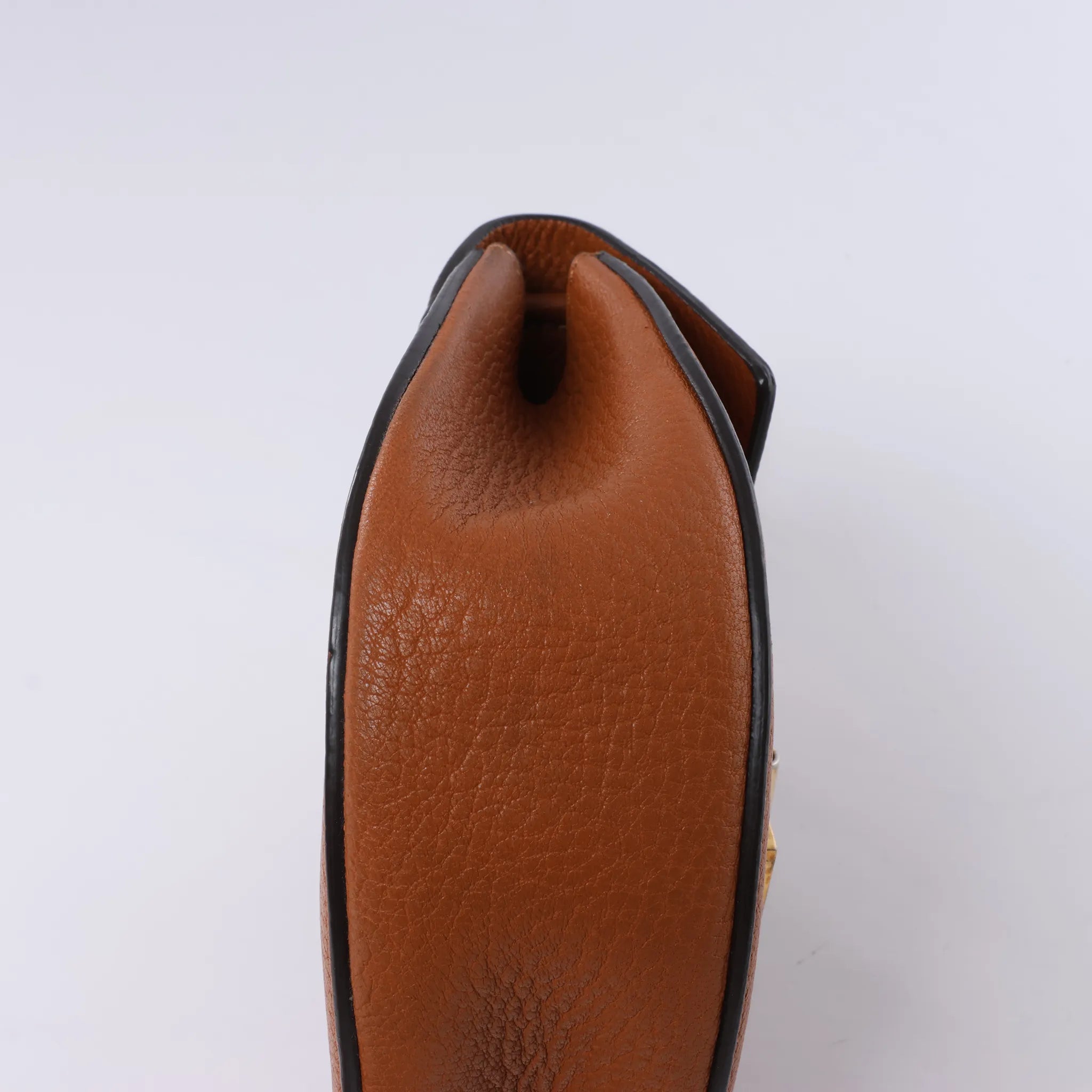 Chloe Drew Leather Chain Crossbody Bag in Brown