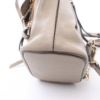 Chloe Faye Leather x Suede Backpack in Beige